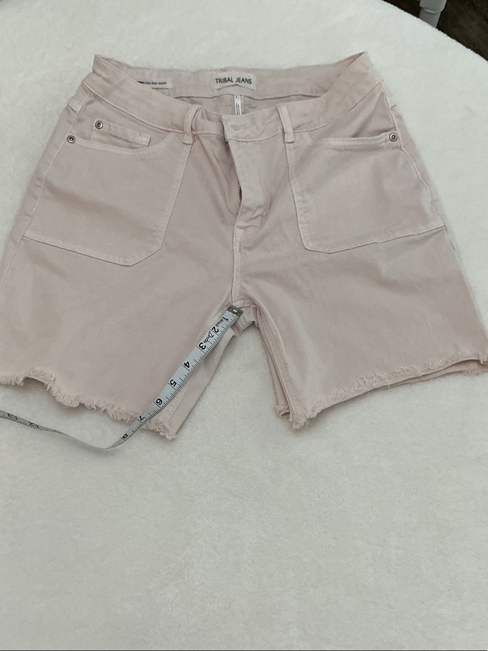 Women’s Dusty Pink Denim Bermuda Shorts